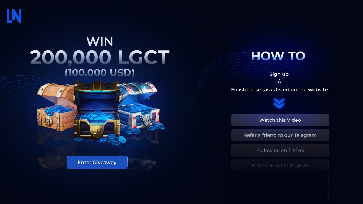 Welcome to the Legacy giveaway!🤩

Join our game of tokens! 🪙 As part of our app-launch in Q2, we're giving you the chance to win big in our interactive #giveaway. 

Step 1 - Register here: legacy-token-giveaway.kickoffpages.com

Step 2 - Complete the different tasks. 🚨*Everyday, new tasks