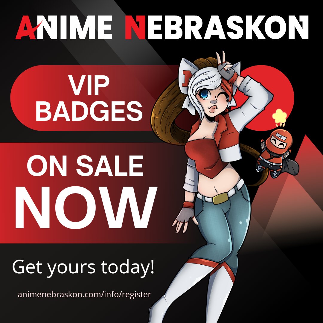 animenebraskon's tweet photo. Have you been waiting for a VIP badge? Sales are live NOW! Get yours before they run out!
https://t.co/hhSjxoAGIZ
#VIP #VIPbadge #AnimeNebrasKon #JapaneseArcade #Nebkon2023 #Convention #Anime #GetHype2023 https://t.co/GXBWA0Kz2B