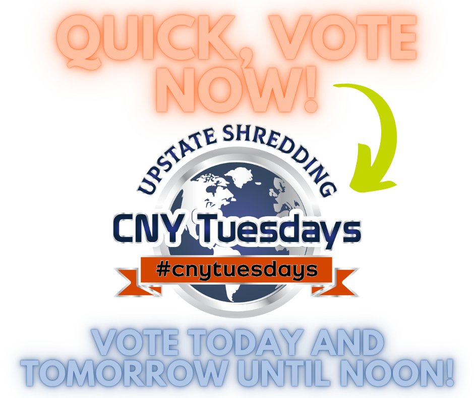 We voted today, did you? Your vote can help us receive a #CNYTuesdays grant but time is running out! There are only 2 days left to vote. Vote today AND tomorrow by NOON at cnytuesdays.com. Click the orange 'vote' button & scroll down to find us ✅#VoteToday #VoteTomorrow