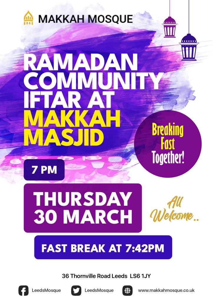 Qari Asim MBE (@qariasim) on Twitter photo An opportunity to see the stunning calligraphy inside the <a href="/LeedsMosque/">Leeds Makkah Mosque</a>, experience the breaking of fast together in #Ramadan and celebrate togetherness & shared values.
#iftar #CommunityIftar #ramadhan2023
All are welcome! An opportunity to see the stunning calligraphy inside the <a href="/LeedsMosque/">Leeds Makkah Mosque</a>, experience the breaking of fast together in #Ramadan and celebrate togetherness & shared values.
#iftar #CommunityIftar #ramadhan2023
All are welcome!