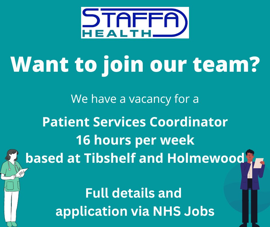 We're hiring! For full details and to apply visit: beta.jobs.nhs.uk/vacancy/226828…