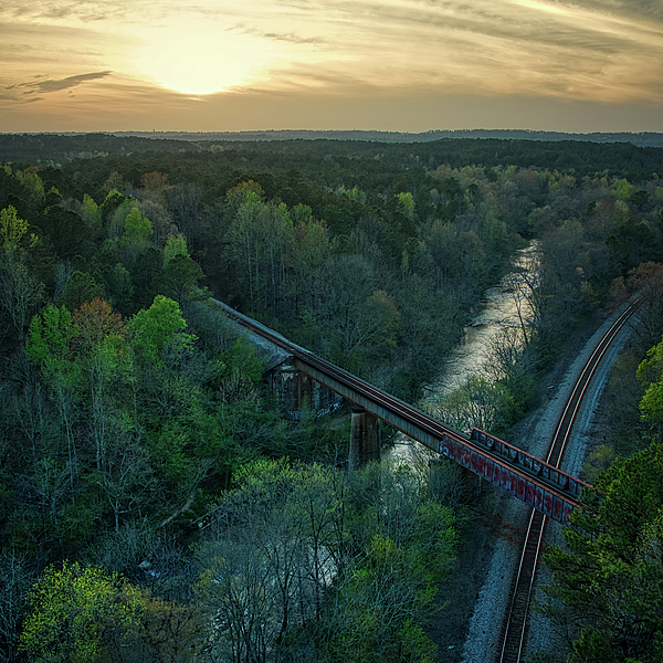 Arctyx_Creative's tweet photo. New artwork for sale! - "Railroad Bridge at Sunset" - https://t.co/PmJktGuDGe @fineartamerica https://t.co/0porPf9WCl