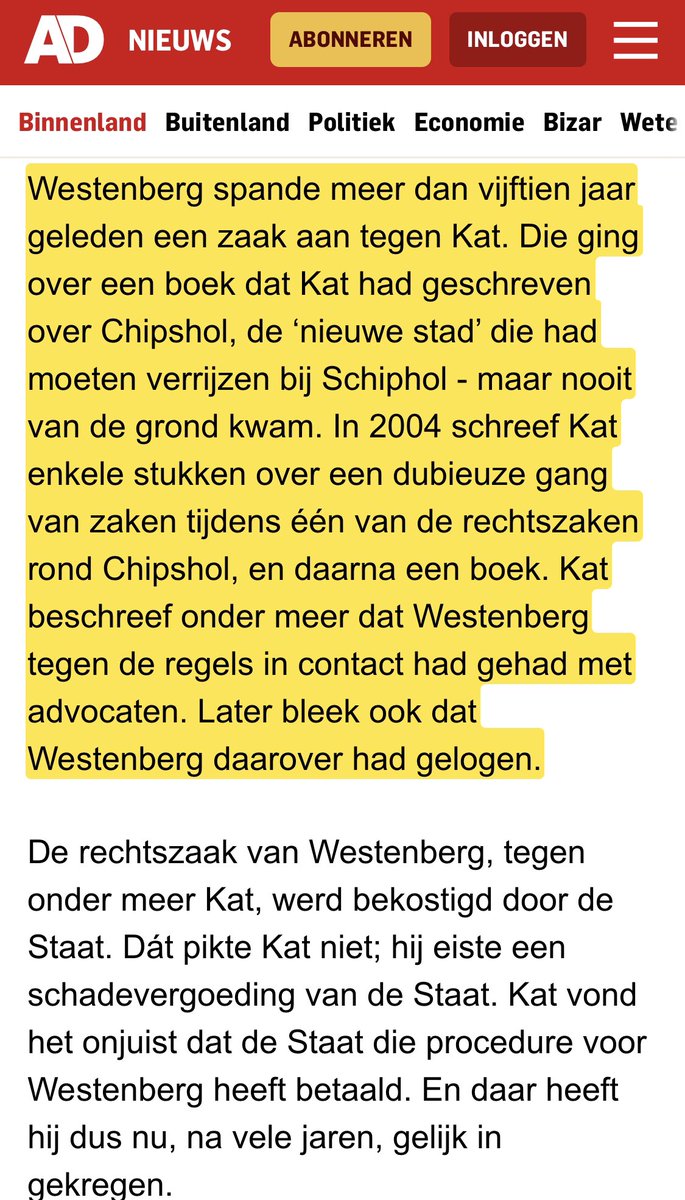 Denachtzuster1's tweet photo. 27/3/23 - gerechtshof in Den-Bosch besliste dat de Nederlandse Staat de schade moet vergoeden die #Kat heeft geleden na een procedure die een gepensioneerde rechter, #HansWestenberg, ooit tegen hem voerde #Chipshol #Demmink
1. https://t.co/J6TGAdQLH8
2. https://t.co/FxOGYDmWJC https://t.co/bRUxgSYhvG