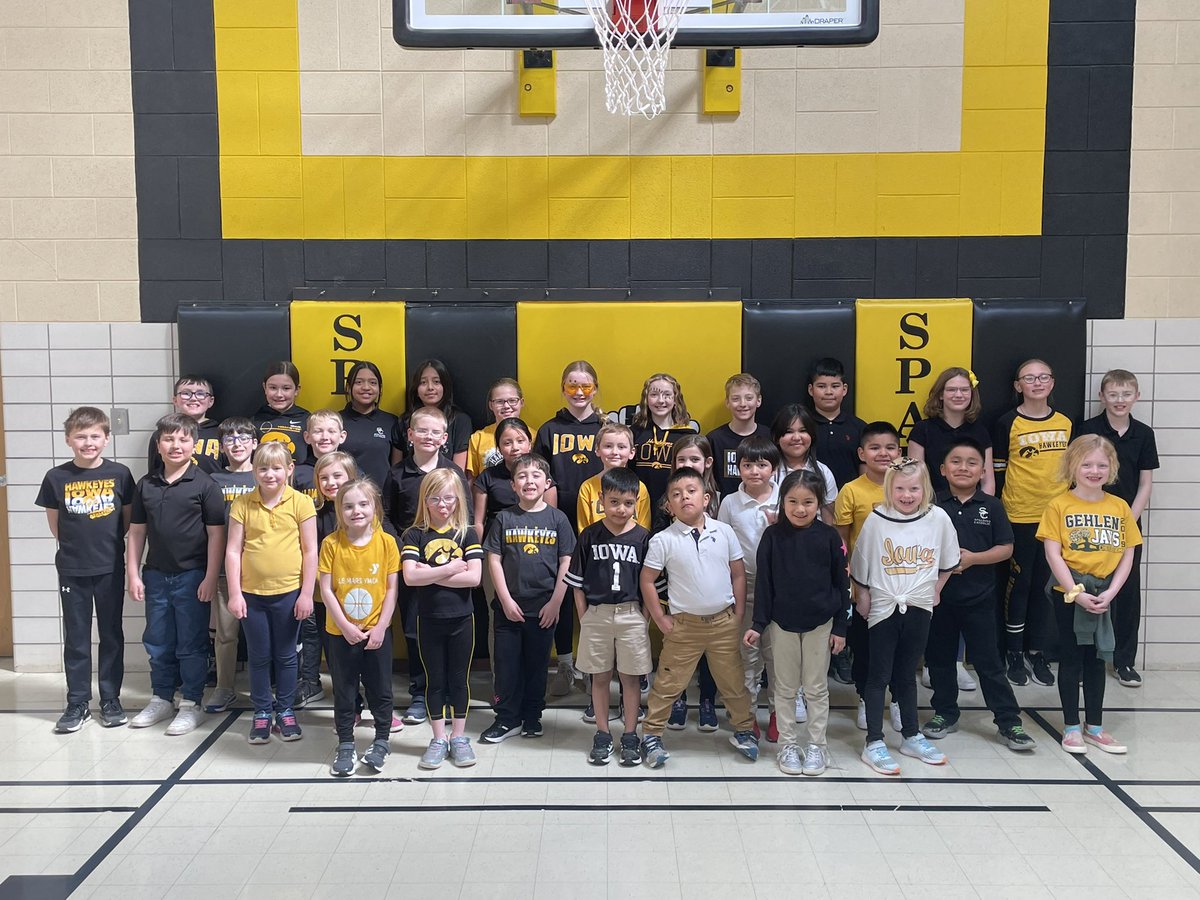 bryanpaulson41's tweet photo. Black and Gold Day to honor @IowaWBB for their amazing accomplishments. Spalding Catholic is rooting hard for you Hawkeyes! Good luck at the Final Four https://t.co/LK0sZTAE7b