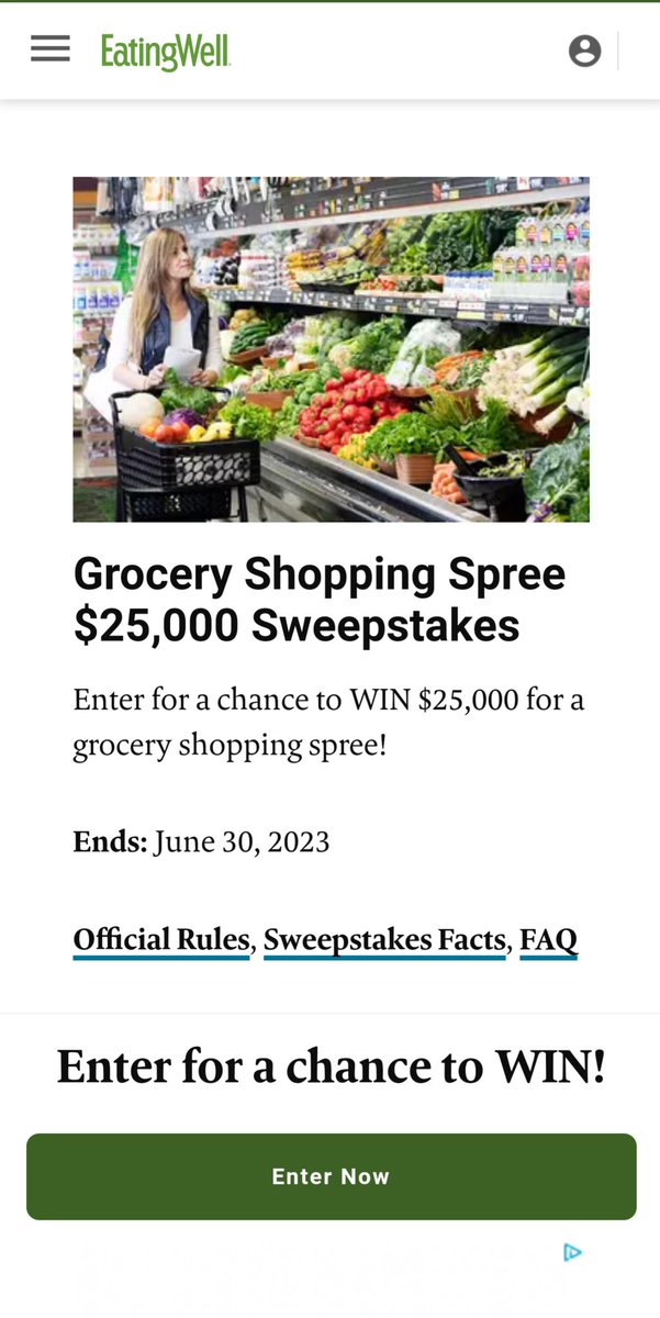 Win a $25,000 Grocery Shopping Spree! 🎁🎉💌🍀

Link to giveaway:
⬇⬇⬇⬇⬇⬇⬇⬇⬇⬇⬇
eatingwell.com/sweepstakes

Good luck all! Stay positive. 🍀💌

Music:
Hands High
Musician: LiQWYD
URL: soundcloud.com/liqwyd