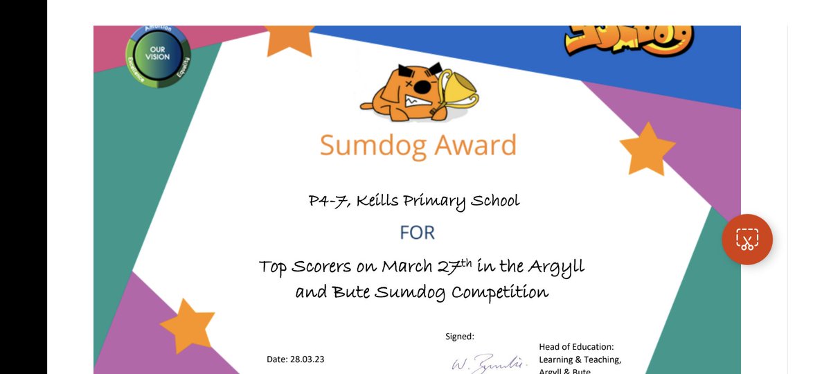 Very proud of our P4-7 learners this week. We've cracked the top 10 in previous competitions but this is our first in the number 1 spot! 👍 <a href="/abc_OCTF/">Argyll and Bute Council Education Service</a> <a href="/sumdog/">Sumdog</a>