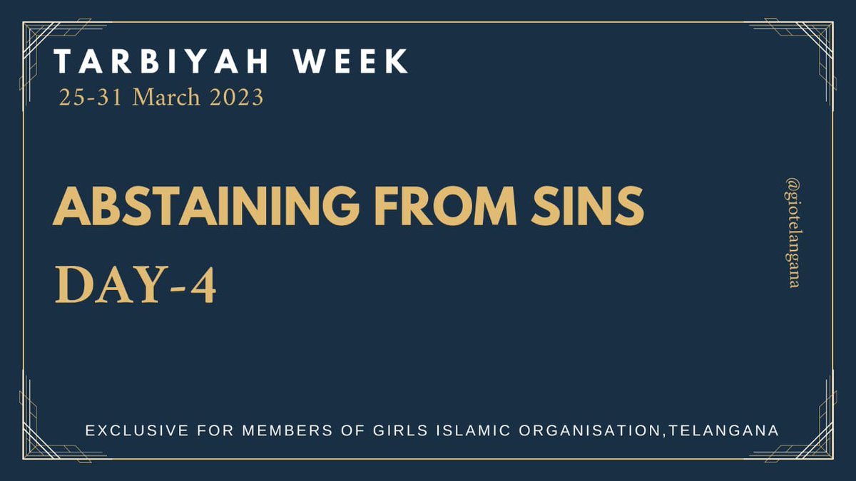 RAMADAN AND THE QUEST FOR SELF CONTROL 

DAY 4: Abstaining from sins 
It is crucial to recognize and take responsibility for our wrongdoings, and seek forgiveness during Ramadan (1/6)

#TheQuestForSelfControl
#giotelangana