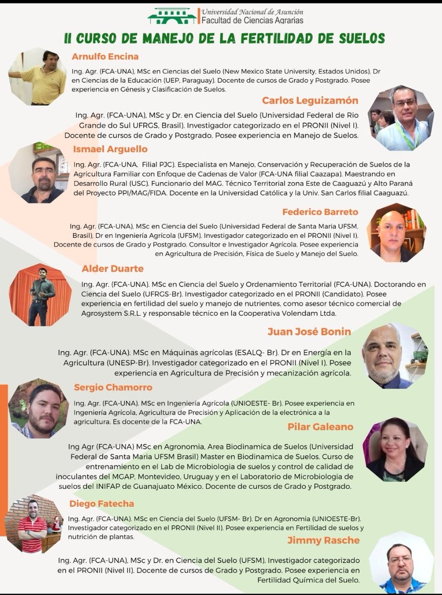 Aprovechen a inscribirse antes del 9 de abril al curso de MANEJO DE LA FERTILIDAD DE SUELOS. Por la calidad de expositores y horas del curso es bastante barato. 
Por favor difundir.