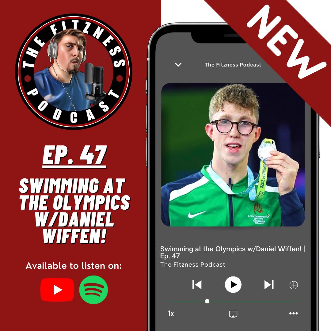 Introducing…

Team Ireland Olympic swimmer <a href="/WiffenDaniel/">Daniel Wiffen</a> !🎙️🏊🏼‍♂️

If you haven’t checked it out yet, please do with the links below:

-YouTube: youtu.be/YIySi_alvVw

-Spotify: spotify.link/x1VkMm4gzyb

#thefitznesspodcast #podcast #danielwiffen #swimming #daretodream