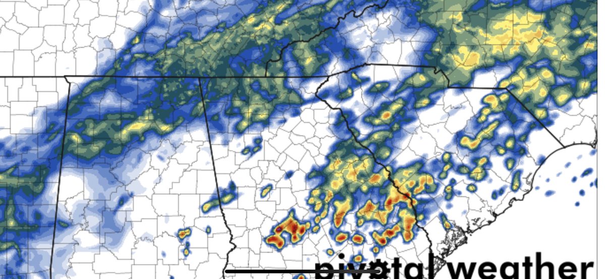 Talk about a crappy 1st Day at #themasters weather wise in Augusta, GA. Sct’d showers could lead to some sloppy play during the day on Thurs for the 1st Rd. #gawx https://t.co/pMS3l79htV