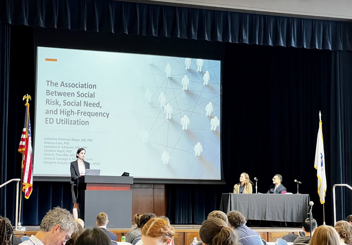 Honored to share this work on the association between social risk, social need and ED utilization as a plenary lecture at the New England regional meeting of <a href="/SAEMonline/">SAEM</a> today! Work was led by <a href="/m_e_s_k/">Maggie Samuels-Kalow</a>, with team @CashRebeccaE, Schiavoni, Vogeli, <a href="/anne_thorndike/">Anne Thorndike, MD, MPH</a> and Camargo