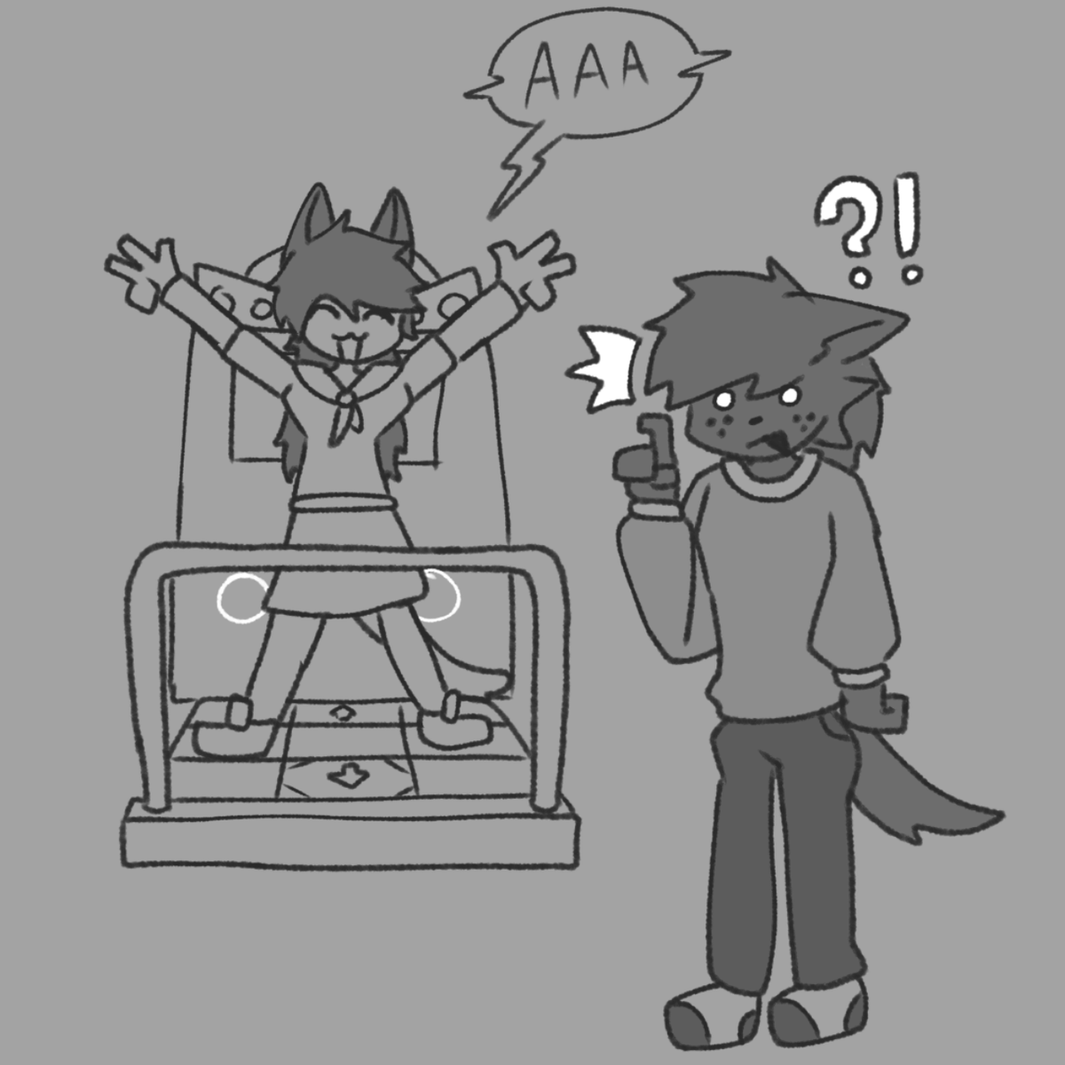 mvrk_jrdn's tweet photo. Kapi taught fnf!Luna how to play DDR (It's her first time playing) (definitely working on the mod and not drawing headcanons)
#paperkitty #fnfkapi #fnf #fnffanart #ddr #arcadeshowdown https://t.co/Ey0lIr0Avs
