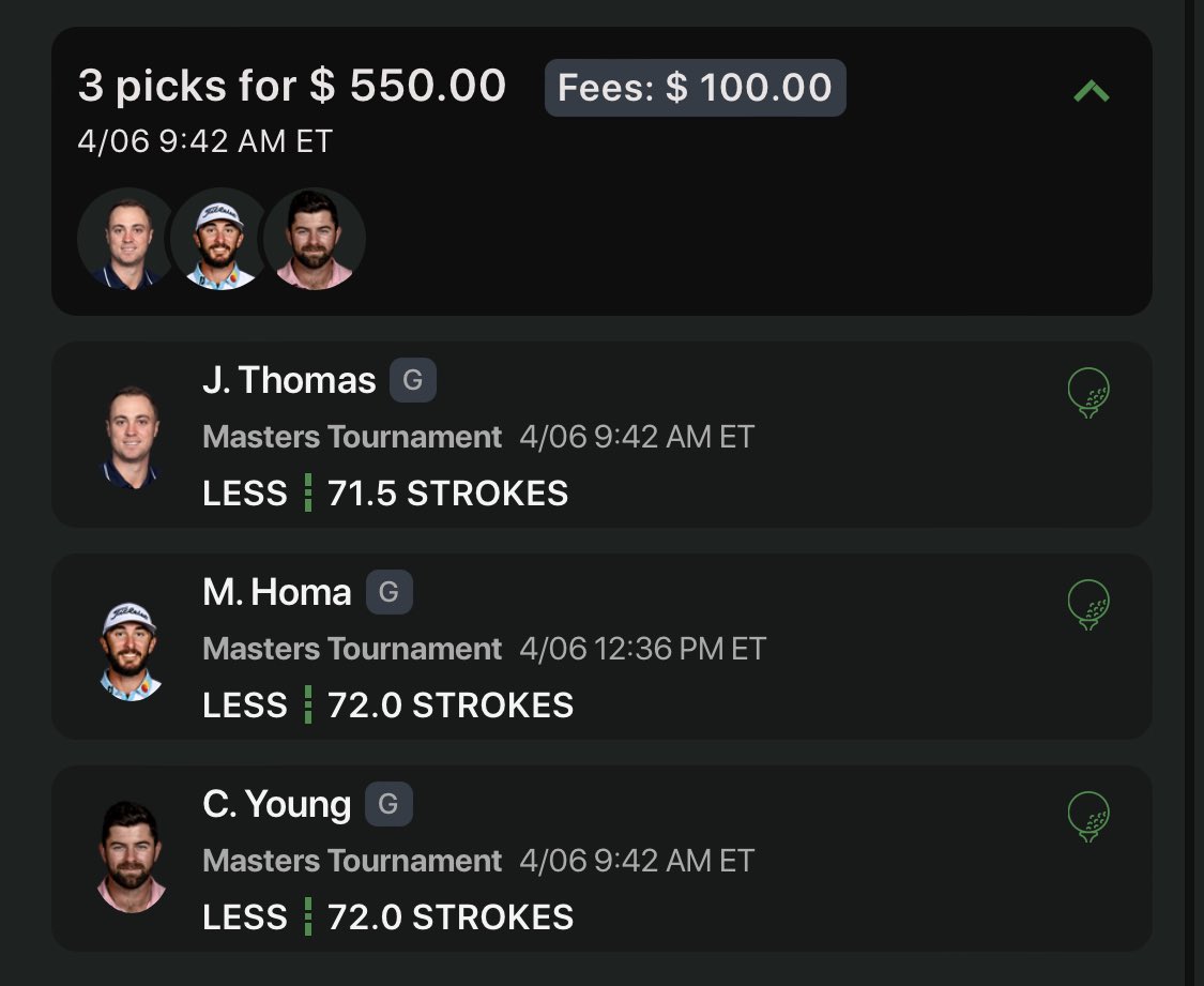 ndotdiab's tweet photo. masters tomorrow feels like Christmas Eve ⛳️ 

taking these on @nohouseadv for the best payouts on pga 🔥 

fav pick is homa under 72 🏌️‍♂️

sign up today and receive a $100 deposit match when using my promo code 🥂 

CODE: ndotdiab 

https://t.co/NWaSOL97de https://t.co/2a3Xlke1YH