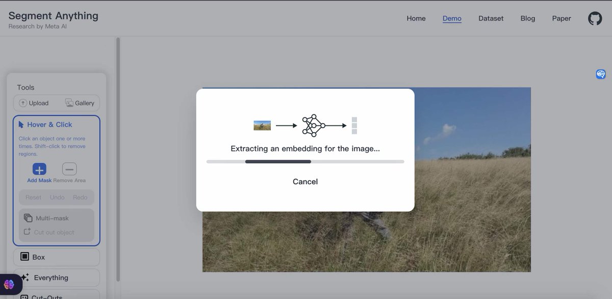 SimpleX_AI's tweet image. Meta研发的Segment Anything加入AI战局,上传了我的一张户外图像,SAM能够一键分割任何图像中所有的东西,并且能够随意点取图中元素进行分割,元宇宙又进一步了~