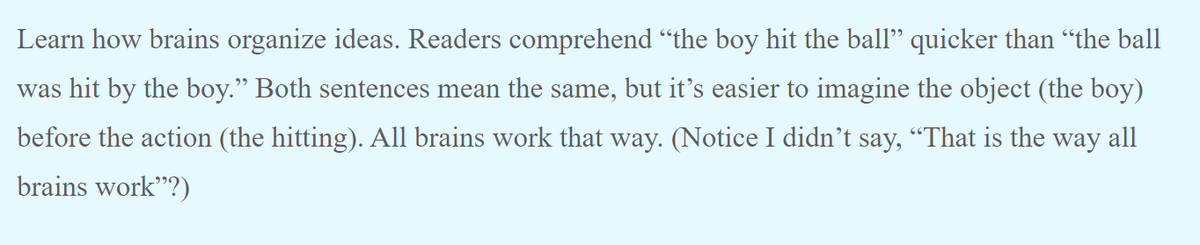 MarkDRosario's tweet photo. Copywriting tip: Learn how brains organize ideas.

Excerpts from DilbertBlog ("The Day You Become A Writer") https://t.co/sCXVlIb8j0