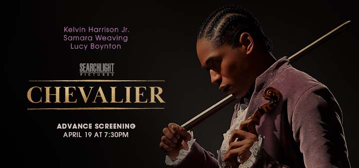 KCRW and @searchlightpics invite you to a special advance screening of @ChevalierMovie on April 19 at The Culver Theater. RSVP here: kcrw.co/3K3nnF1