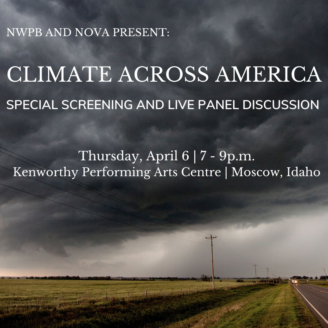 Northwest Public Broadcasting (@nwpbroadcasting) on Twitter photo Are you coming? Join Northwest Public Broadcasting TOMORROW at <a href="/KenworthyPAC/">Kenworthy PAC</a> for a sneak peek of the NOVA film "Weathering the Future" as well as a screening of a new, documentary short from NWPB — all followed by a live panel discussion.
Register now! eventbrite.com/e/nwpb-and-nov… Are you coming? Join Northwest Public Broadcasting TOMORROW at <a href="/KenworthyPAC/">Kenworthy PAC</a> for a sneak peek of the NOVA film "Weathering the Future" as well as a screening of a new, documentary short from NWPB — all followed by a live panel discussion.
Register now! eventbrite.com/e/nwpb-and-nov…