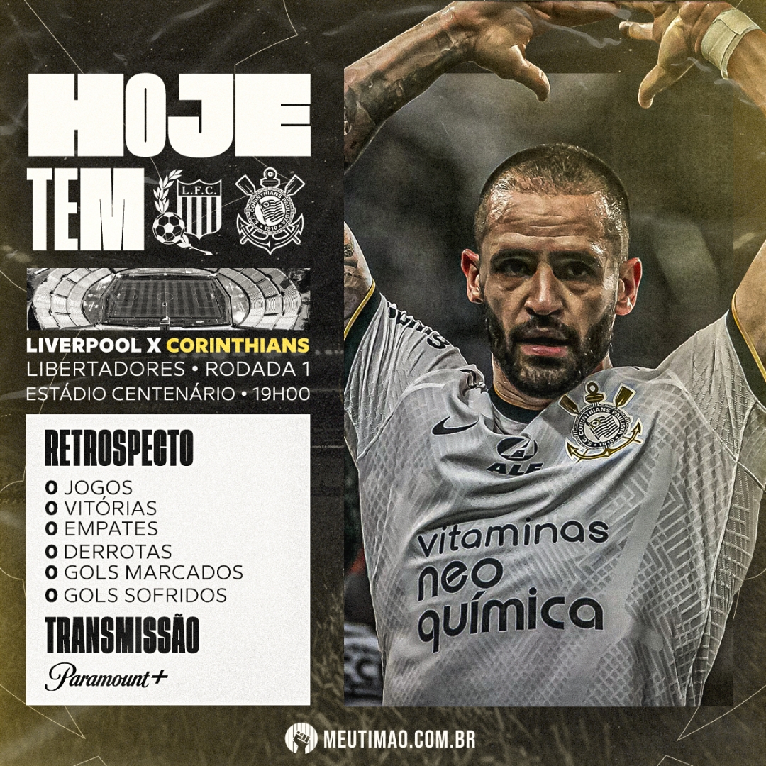 Meu Timão on X: HOJE TEM CORINTHIANS. É DIA DE ESTREIA NA LIBERTADORES!  PRA CIMA DELES!  / X