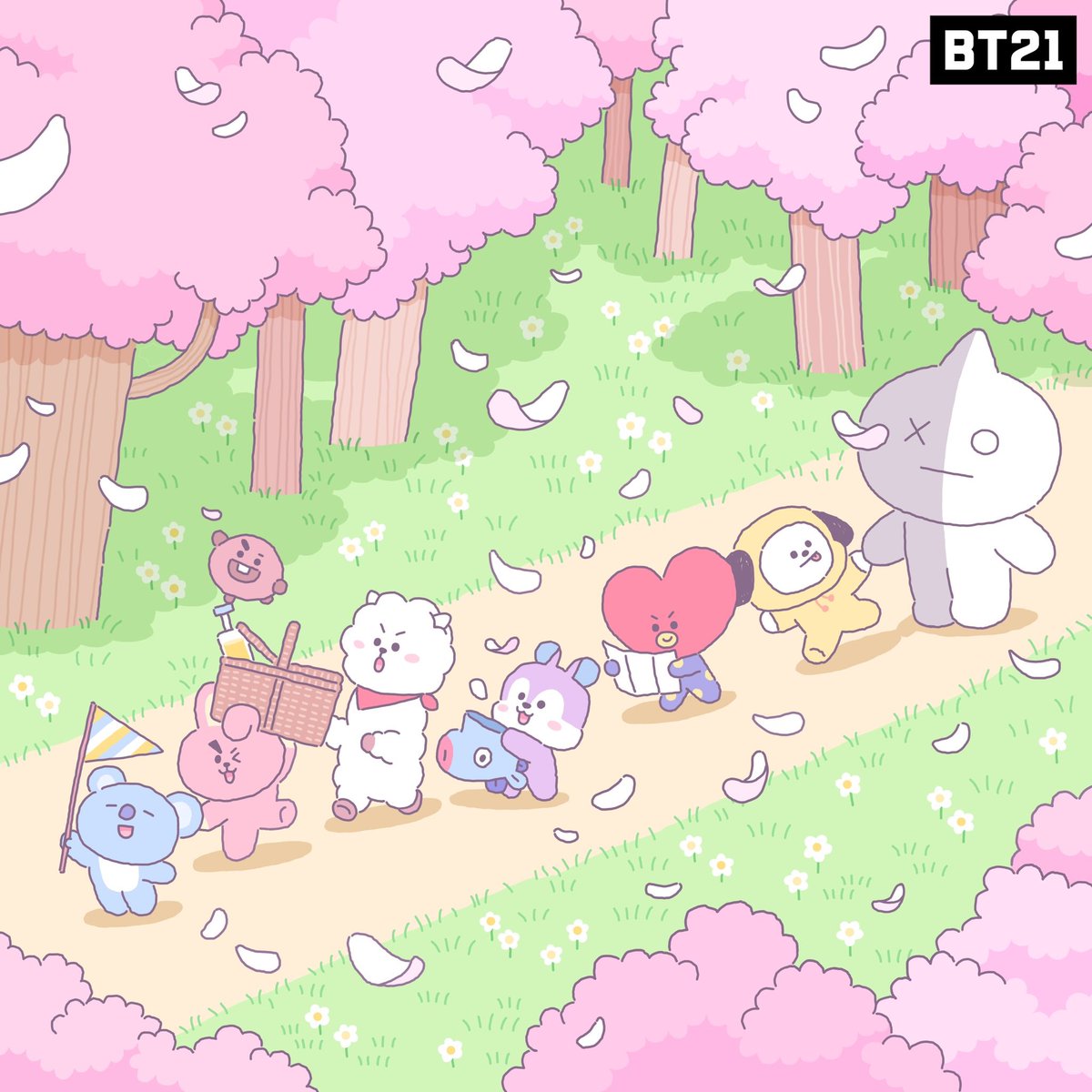 Spring has come to BT21🌸
Let's go on a cherry blossom picnic UNISTARS!

#BT21 #UNISTARS #Spring #Blossom #Picnic #SpringVibes
