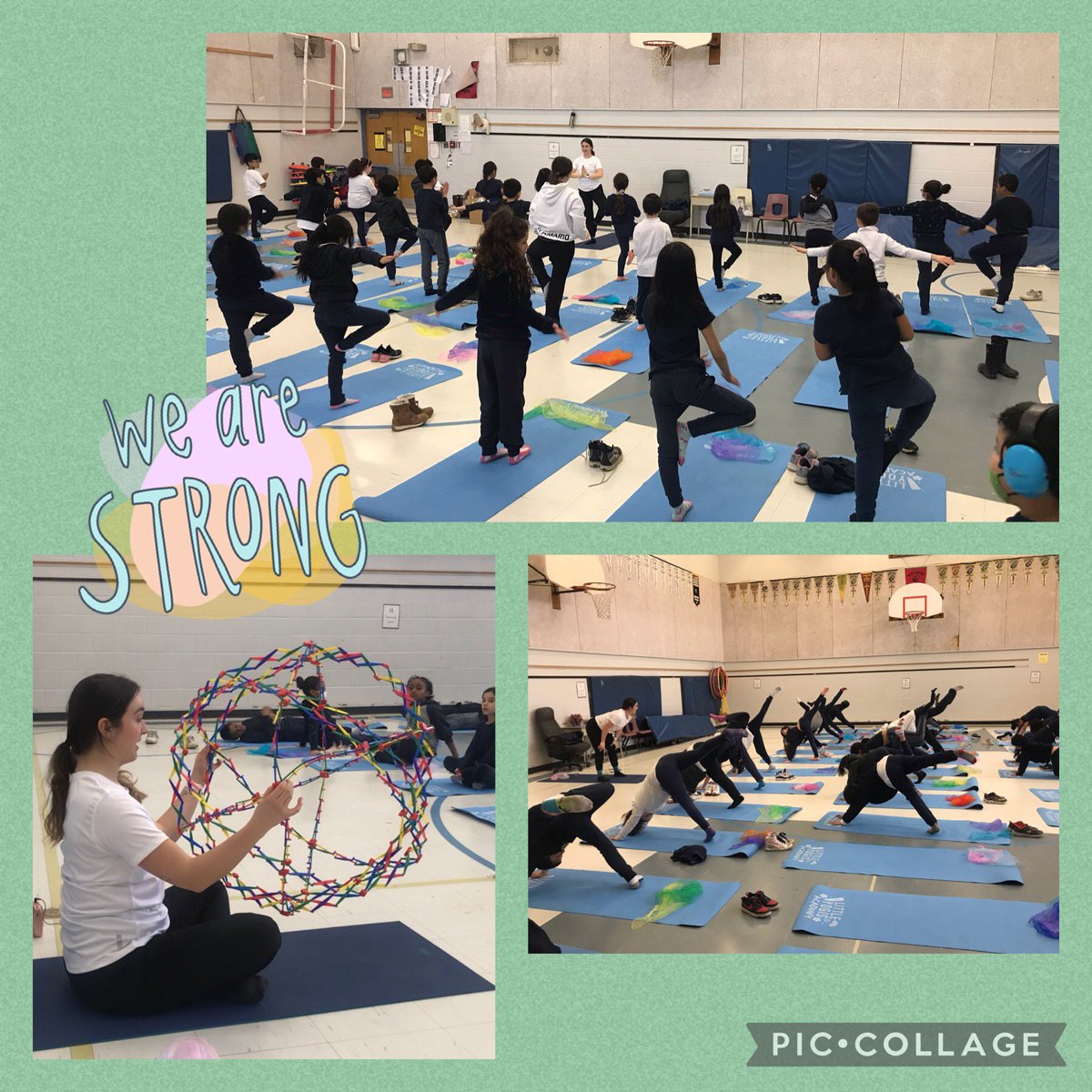 We are strong! 💪 We are brave! 🦁 We are loved! 💜 Thank you @LittleYogisCA for being a part of our journey towards mental health and well-being. 🙏 🧠 @SFX_TCDSB 
 #mindfulnessforkids #mindfulmovement