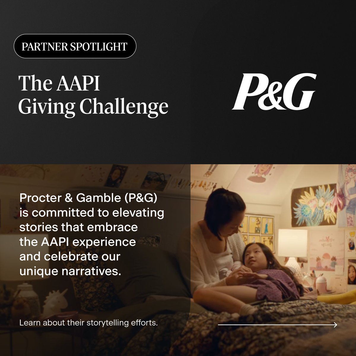 taaforg's tweet photo. As an AAPI Giving Challenge partner, @ProcterGamble brings representative and equitable storytelling to embrace the AAPI experience. As part of their ongoing advocacy for equality and inclusion, they are taking action to elevate their partners, providing much needed support. https://t.co/9tVjs41WDu