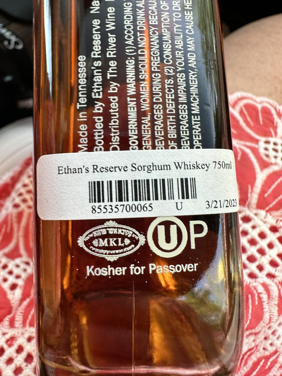 Karol Markowicz on Twitter "I found kosher for Passover whiskey!"