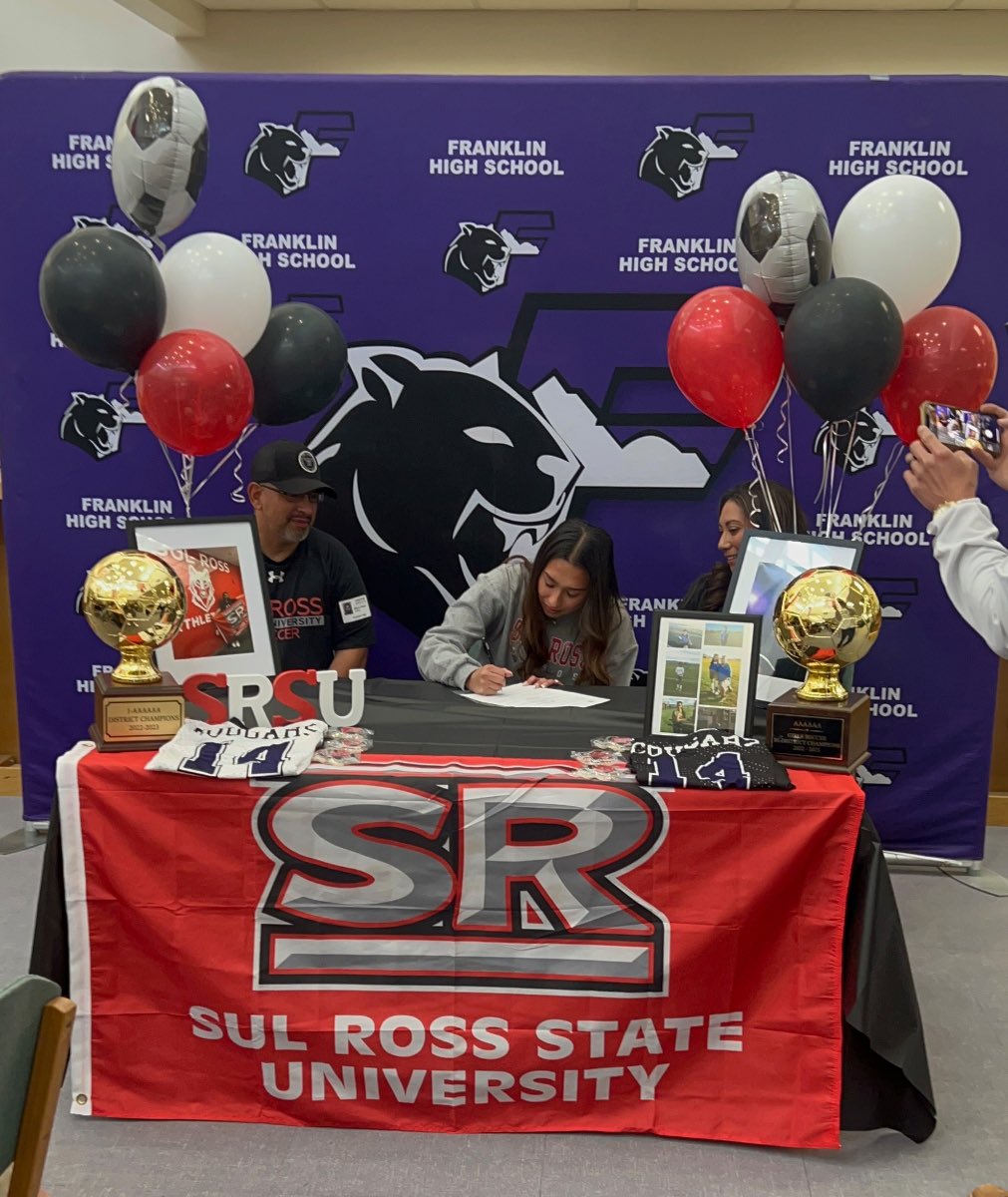 EPISDathletics's tweet photo. A HUGE Congratulations to Mikayla Roque ⚽️on your next journey! From Franklin Cougar to Sun Ross Lobo! @ELPASO_ISD @Liza_ProPR @BU_glenn https://t.co/CgMQSldzFq