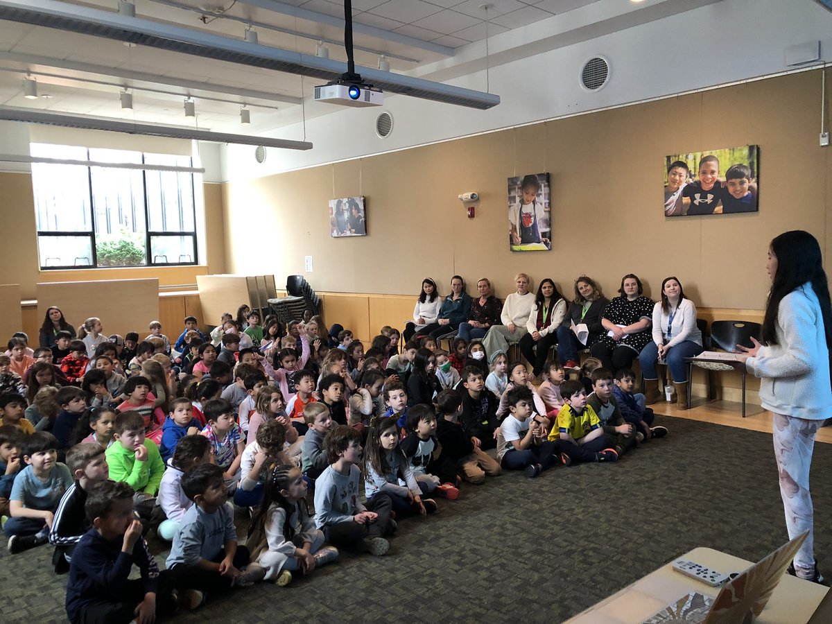 Celebrating National Poetry Month at PK-2 assembly <a href="/PikeSchool/">Pike School</a> with a visiting US student who wowed us reciting beautiful poetry!