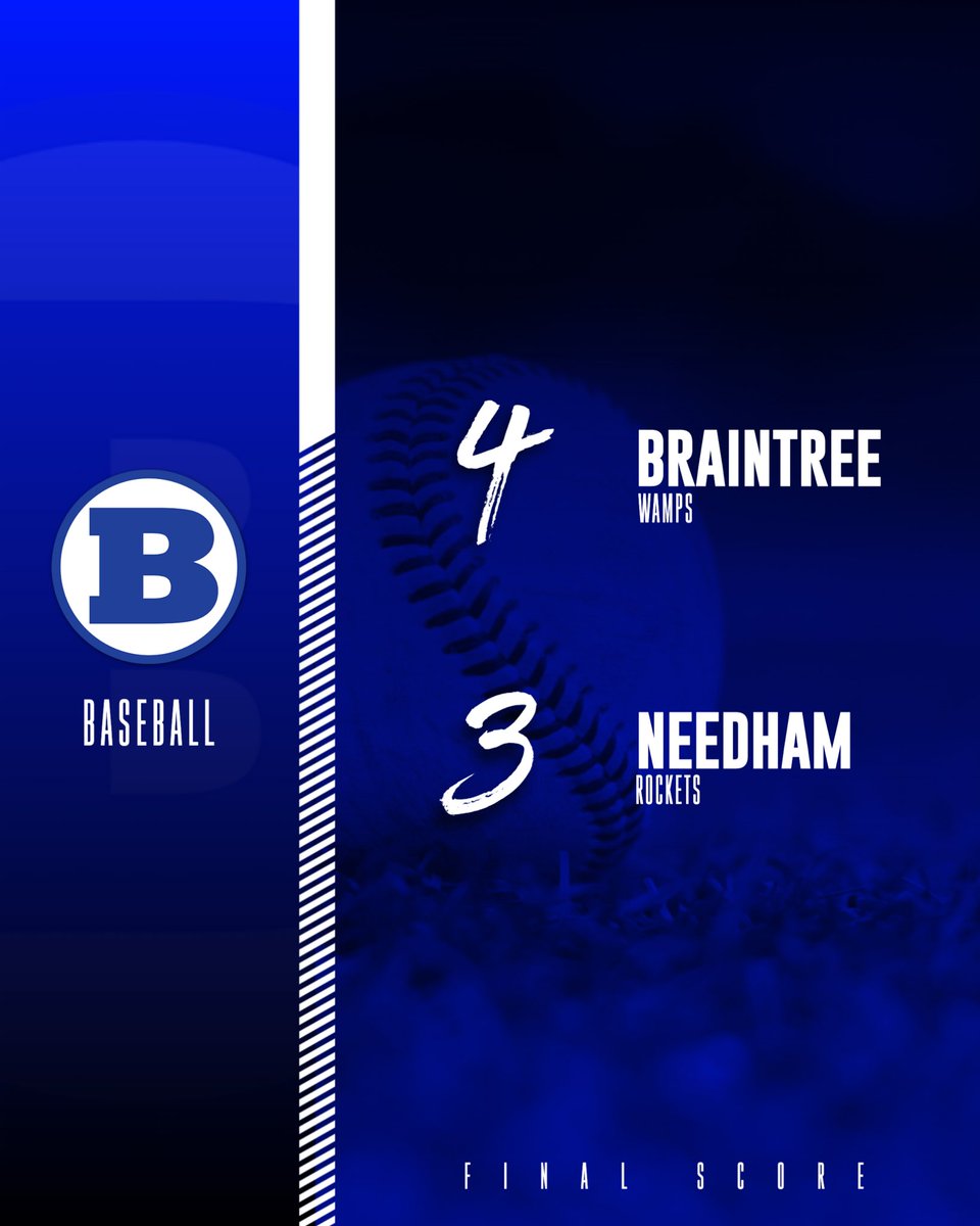 BraintreeWamps's tweet photo. BASEBALL FINAL ⚾️

Sr. Dan Surette comes in to relief and pitches 6 shut out innings to help the baseball team get a win in their season opener!

@sports_ledger @BostonHeraldHS @btreebaseball https://t.co/3PK23aXyAH