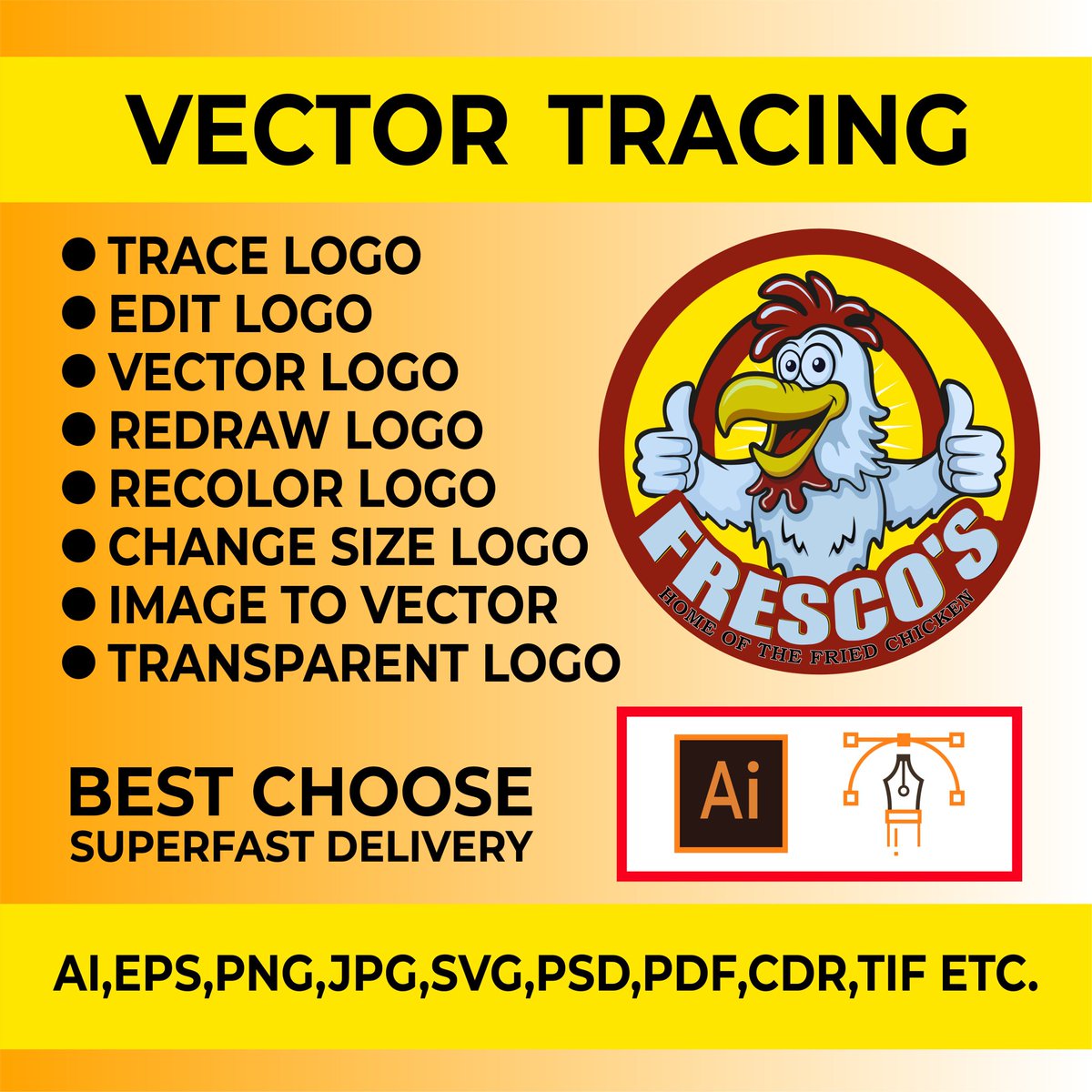 If you like to get vector tracing services for you then follow the bio.
#vectortracing #vectorize #vectorise #vectorized #vectorization #convert_to_vector #image_to_vector #car_vector #logo #logoredesign #usa #author #graphicdesign #graphicdesigner #treevector #Sketch_to_vector
