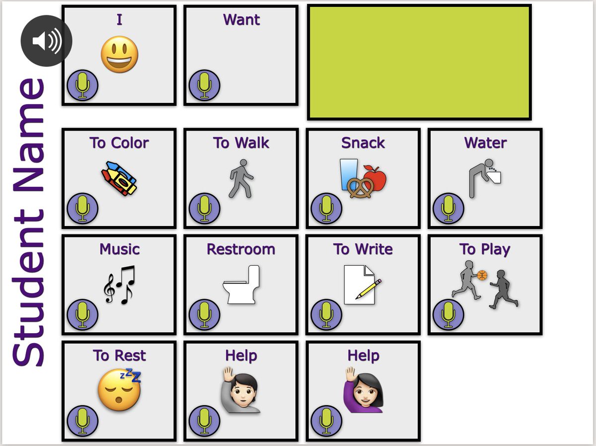 🤔#Keynote help, please! Is there a way to get audio recording to stay with a shape? 

Goal is for nonverbal Ss to move 'cards w/ audio' to the green to express needs/wants. (Ss use MacBooks in this class)
#appleeduchat #edtech #spedchat #sped