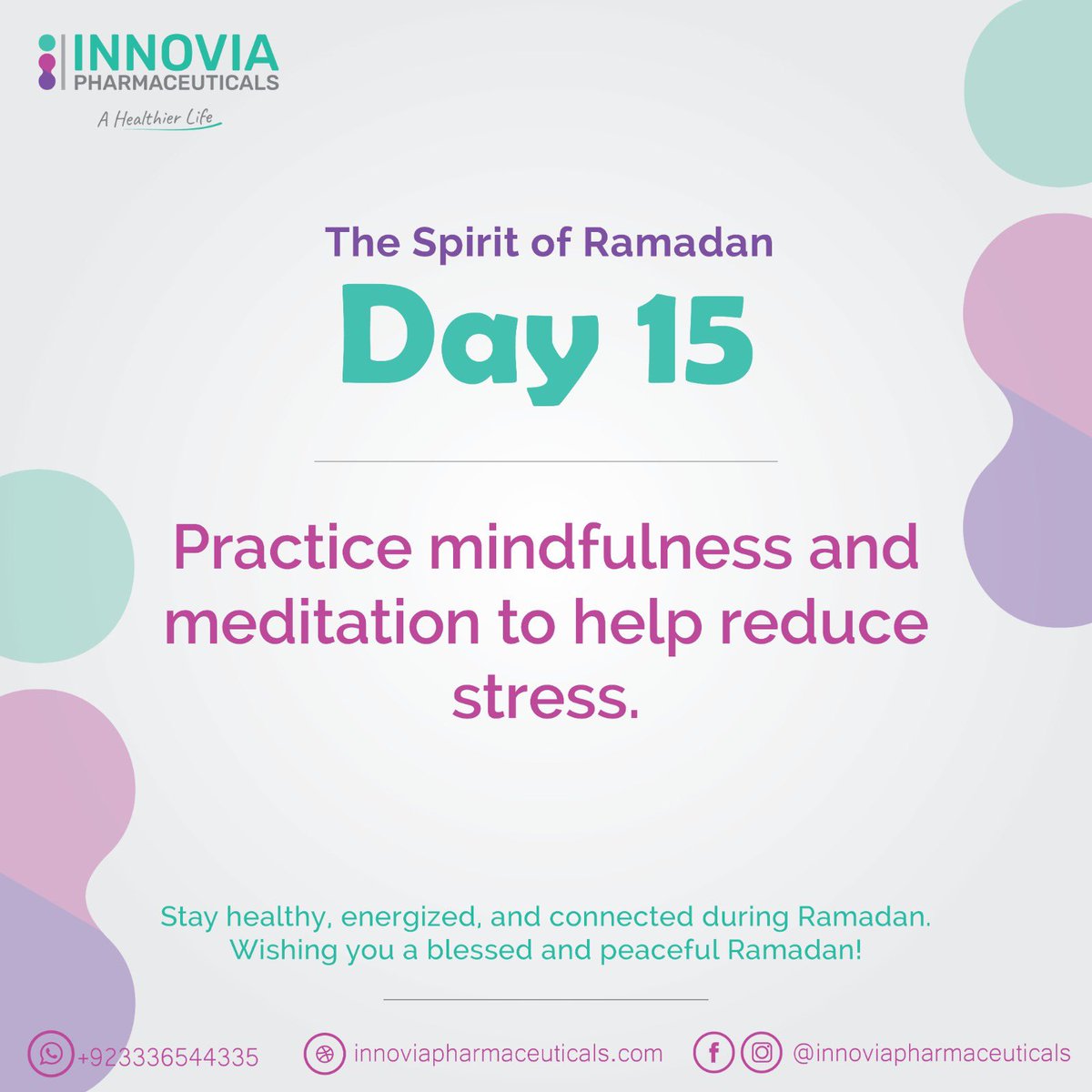 InnoviaLife's tweet photo. #TheSpiritofRamadan #AHealthierLife

"Practice mindfulness and meditation to help reduce stress."

Stay healthy, energized, and connected during Ramadan!

Wishing you a blessed and peaceful Ramadan🌙

#InnoviaPharmaceuticals #AHealthierLife #pharmaceuticals #healthawareness https://t.co/WJxDDCq4Vw