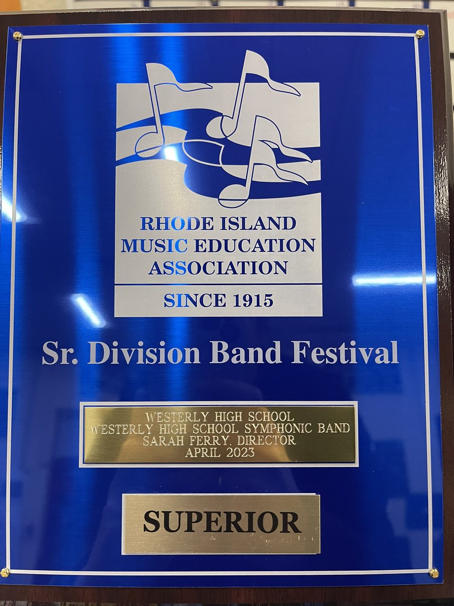 A tremendous congratulations to the WHS Symphonic Band for rating SUPERIOR at RIMEA Band Festival Adjudication today. Not only did they achieve the highest rating possible, but also came extremely close to a perfect score.