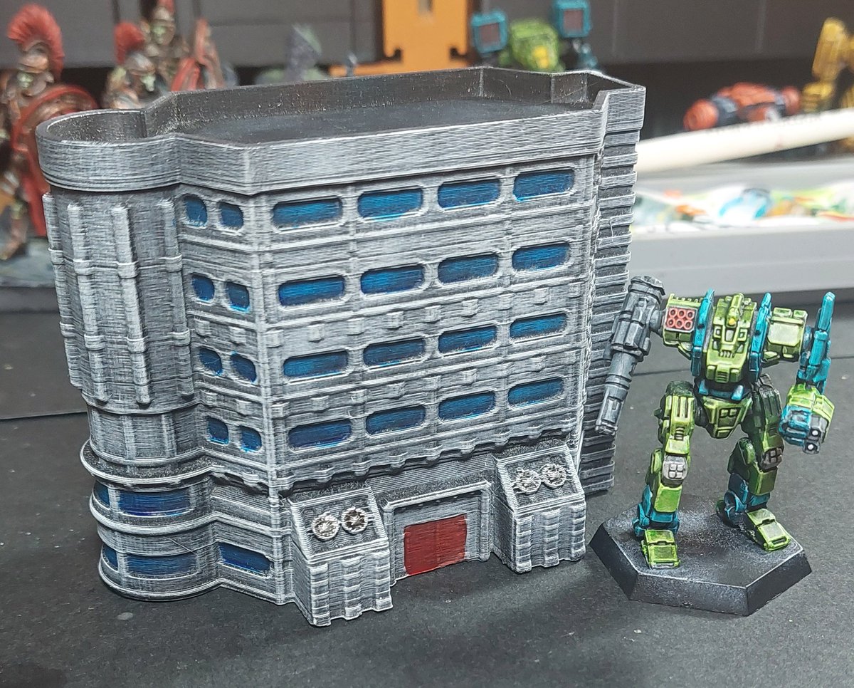 Printed some test 6mm buildings and slapchopped them. Quick and easy. #miniaturepainting #battletech #alphastrike #Mecha #paintingminiatures #hobbystreak day 86