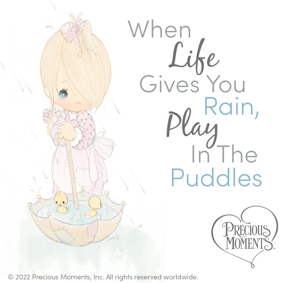 preciousmoment's tweet photo. You can either be sad that it’s raining or go out and make the most of it! How do you spend a rainy day? ☔
#PreciousMoments #LifesPreciousMoments #InspirationalMessages #RainyDay #PuddleSplashing #SpringShowers https://t.co/nyZkMM2g3y