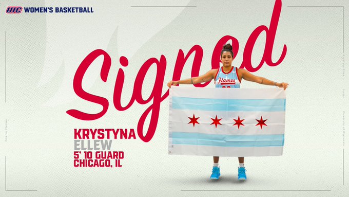 Wisconsin➡️ UIC 
We are pumped to bring back <a href="/KrystynaEllew/">krystyna ellew</a> home to Chicago! Welcome to the Flames family Krystyna! #FireUpFlames 🏀🔥
Press Release: uicflam.es/1ad