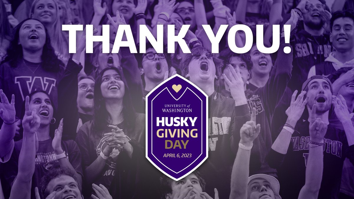 UWAthletics's tweet photo. #HuskyGivingDay was an incredible success yesterday, thanks to YOU.

The support of Husky Nation makes a big impact on our student-athletes and programs here at Washington.

#GoHuskies https://t.co/NVsYYEzrd6