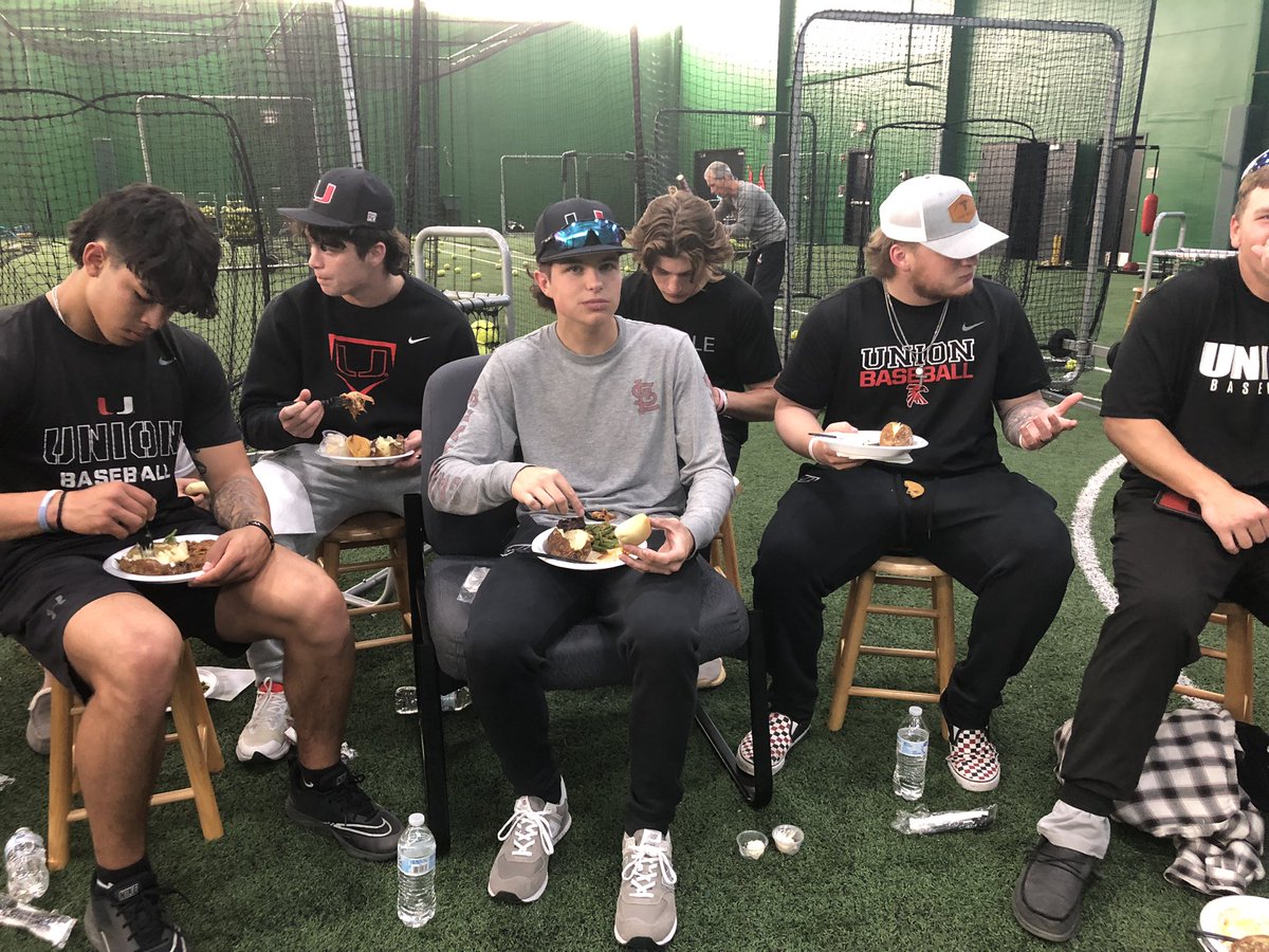 union_baseball's tweet photo. Huge shoutout and thank you to @texasroadhouse for helping feed our young men this evening! Appreciate the love, the support, and the delicious grub! 
#NoPeanutsOnTheTurf https://t.co/pGMCpC0360