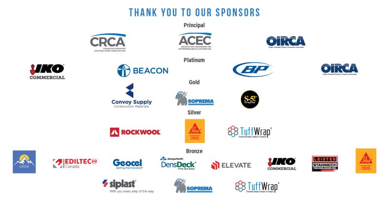 BuildingsCanada's tweet photo. Our sponsors played a vital role in making #ROOFTech a reality! Thank you for making this event possible! https://t.co/eOoOBiZw0L https://t.co/5TFC3y8nSQ