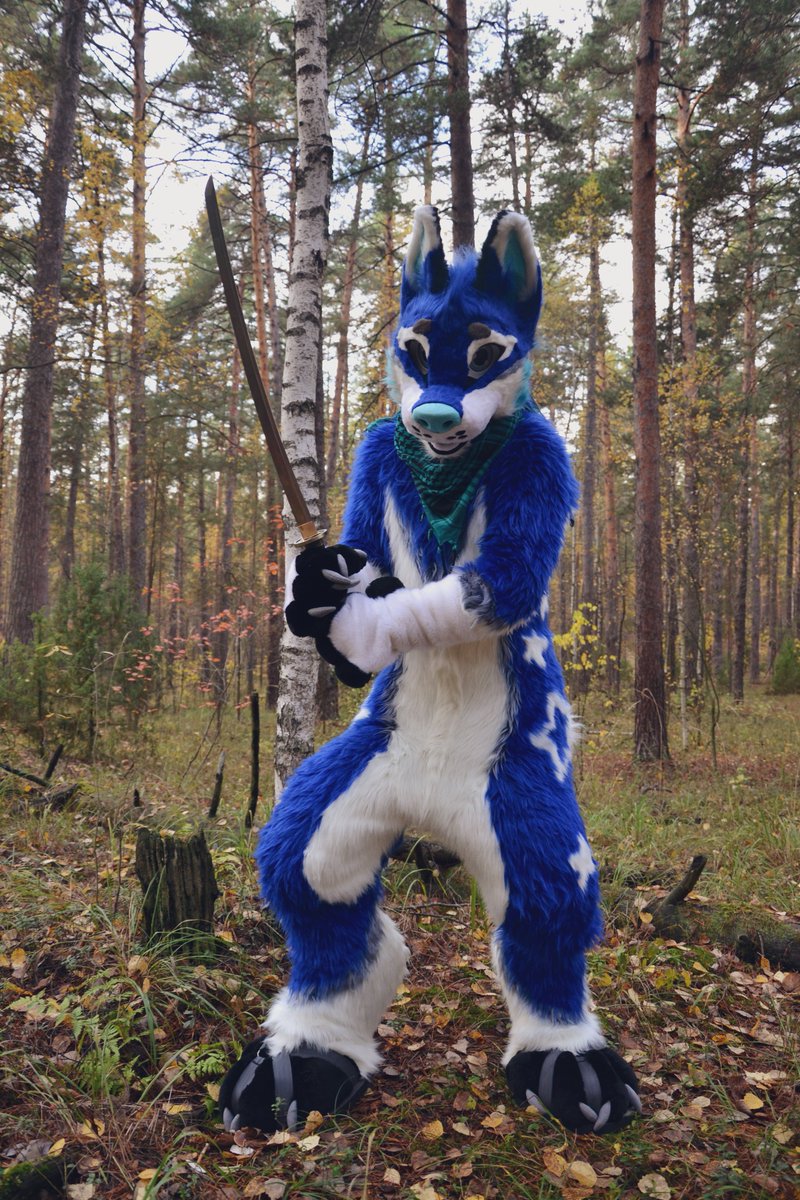 Trying to be a samurai. It's an unusual feeling, but I like it.
#furry #fursuit #FursuitEveryday