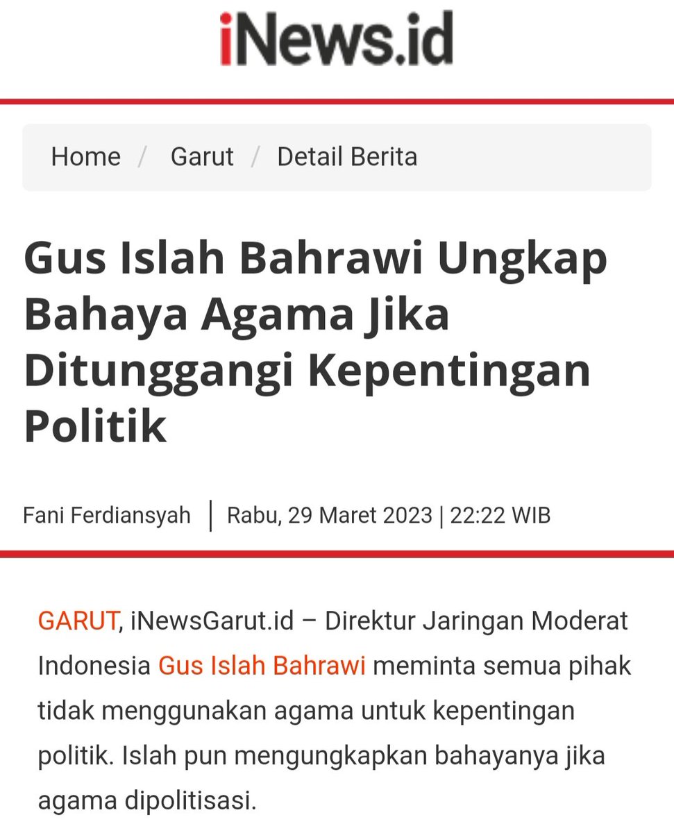 Selama 1 tahun terakhir saya konsisten menyuarakan perlawanan thd Politisasi Agama. Ada yang terusik, ada yang tersinggung dan marah, terlebih semakin mendekati Pemilu. Saya sadar risiko itu.

Saya juga sadar saya bukan siapa-siapa. Mungkin tidak semua orang mau mendengarkan