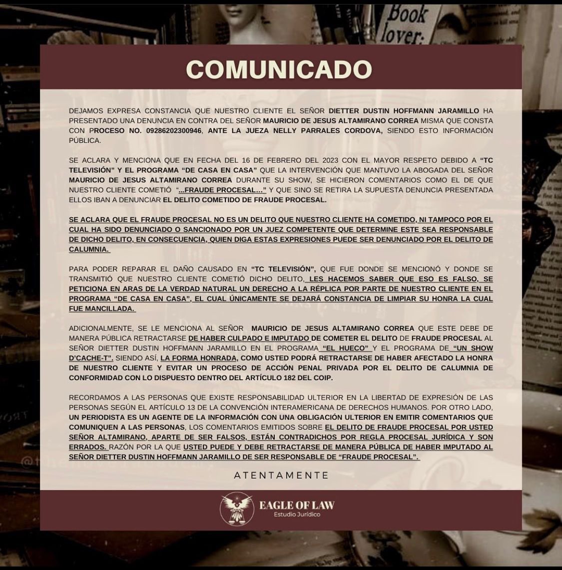 <a href="/DieterHoffmann_/">Dieter Hoffmann</a> <a href="/tctelevision/">TC Televisión</a> <a href="/decasaencasatc/">De Casa en Casa</a> <a href="/ElHuecoPodcast/">El Hueco Podcast</a>