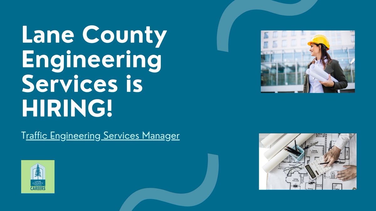 Lane County Engineering Services is HIRING a Traffic Engineering Services Manager! Apply today and join our team of Professional Engineers! #hiring #HiringEngineers #engineering #TransportationEnginering #ProfessionalEngineer