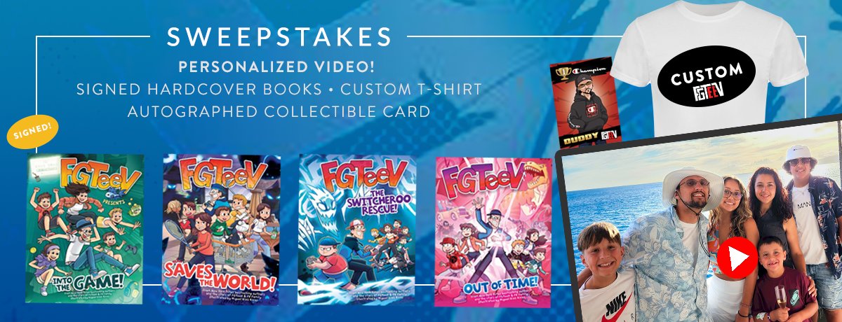 FGTeeV's tweet image. We partnered with @BNBuzz to host this sweepstakes for our 4th book launch in less than 2 months! #fgteev #outoftime #may30th
Good Luck if you enter!
barnesandnoble.com/w/fgteev-fgtee…