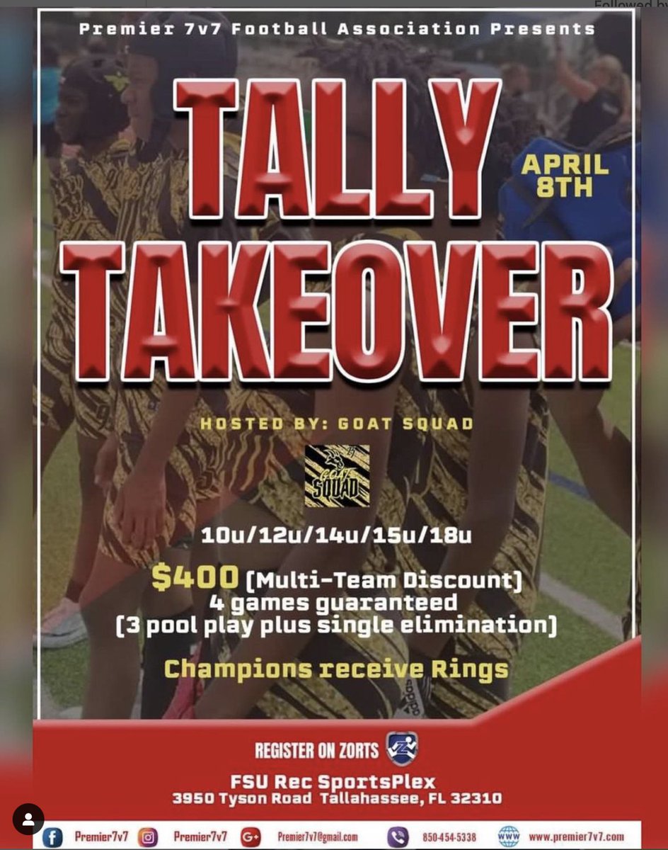 SouthBamaUnited's tweet photo. We're LOCKED IN! This Saturday...#TallyTakeover #ThinkEliteBeElite #SBUStrong https://t.co/VCemnwZlbi