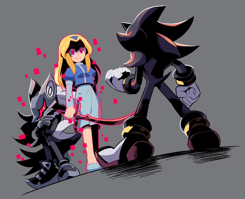 sonic the hedgehog, shadow the hedgehog, and maria robotnik (sonic