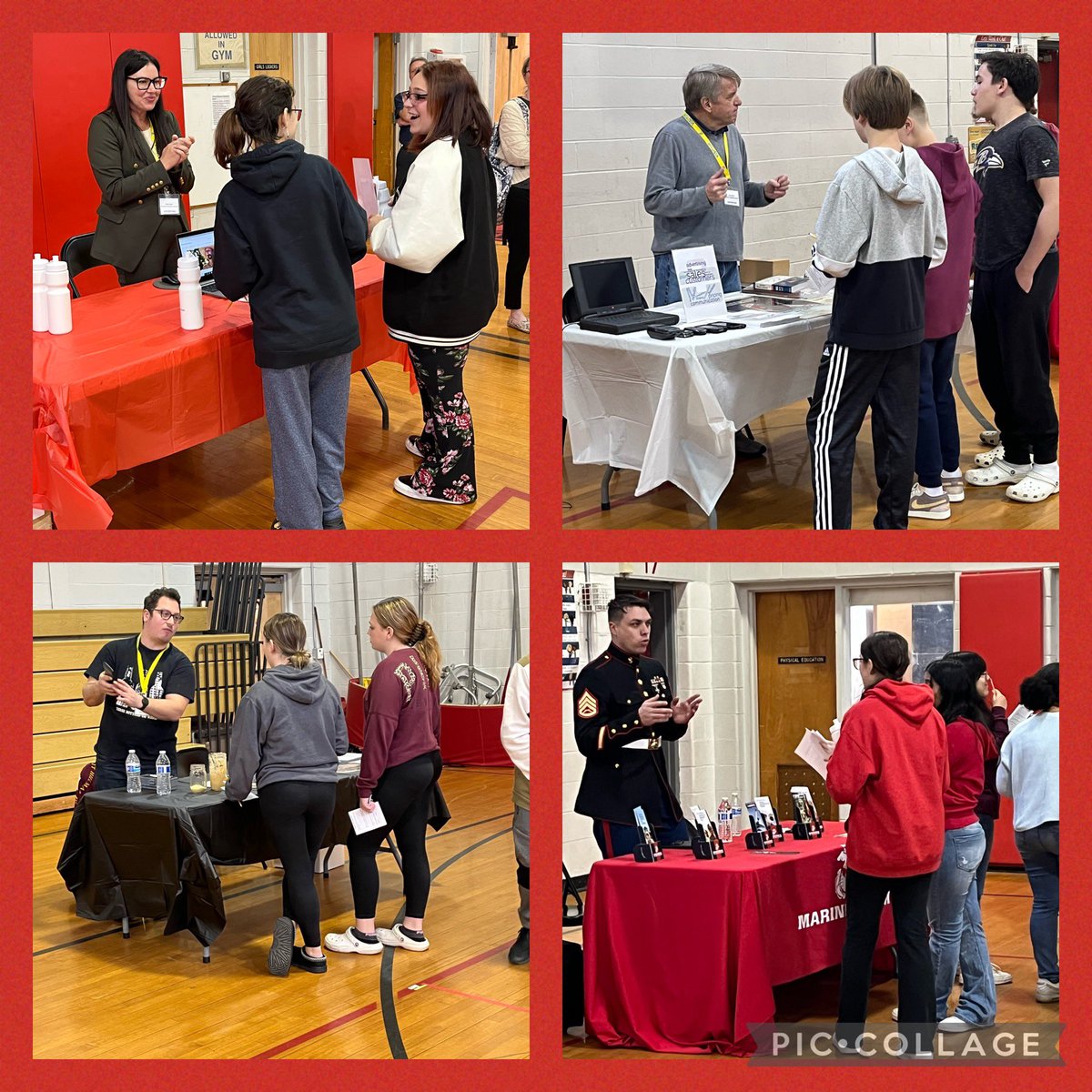 Today our middle school students participated in a career fair where they explored the world of work! Thank you to all our amazing volunteers, Ms. Seelinger for helping to organize, and the PE teachers for lending us their space! Great morning! <a href="/KeyportCentral/">Kevin Flynn</a> <a href="/KeyportSchools/">Keyport Schools</a>