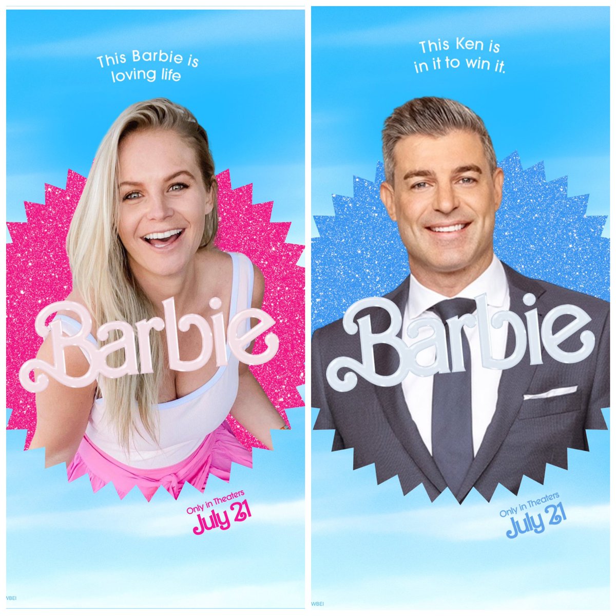 It had to be done 😉💖
Could you see <a href="/jeffschroeder23/">Jeff Schroeder</a> and <a href="/BBJordanLloyd/">Jordan Lloyd</a> starring? ⭐️🌟✨💖💙 instagram.com/p/CqqfEcAJBln/… 

#barbiemovie #barbieandken #barbie #ken #jejo #jeffandjordan 
#margotrobbie #ryangosling #memegenerator