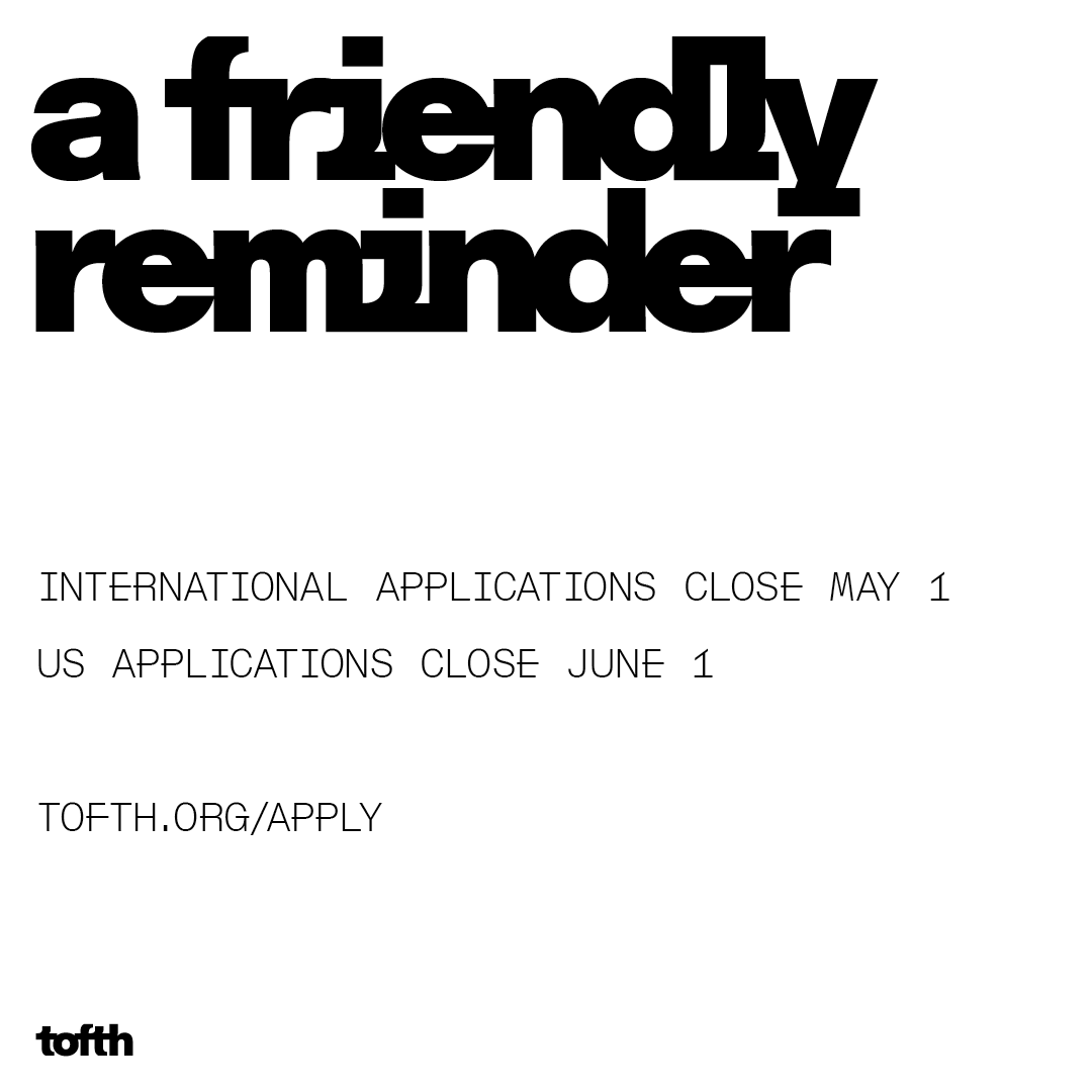 tofth__'s tweet photo. We're in the midst of assembling our third cohort. 25 candidates will be introduced to the novel art of practicing technology as an experimental philosophy in a ten-month program that's free to attend and comes with stipend-based support of up to $50,000. https://t.co/UnGjGrgI15 https://t.co/AXyJk30OPM
