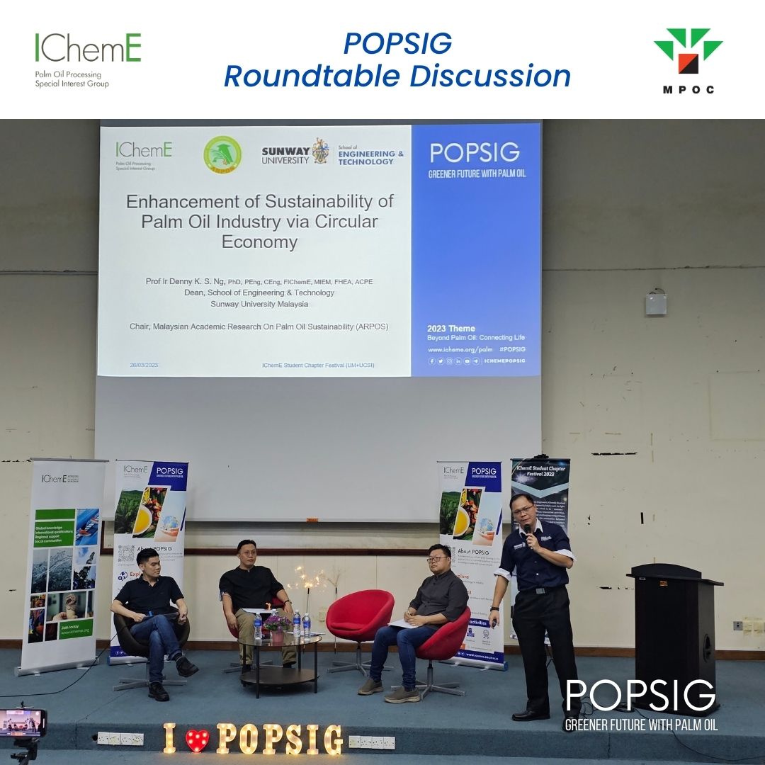 IChemEPOPSIG's tweet photo. The panel shared about the integrated applications of resources to multiple industries; renewable energy solutions with less utilities; conversion of waste into renewable fuel feedstock; and, circular economy life cycle framework for palm oil industry.
@mpocHQ 
#popsig #mpoc https://t.co/MSzYlt0rIT
